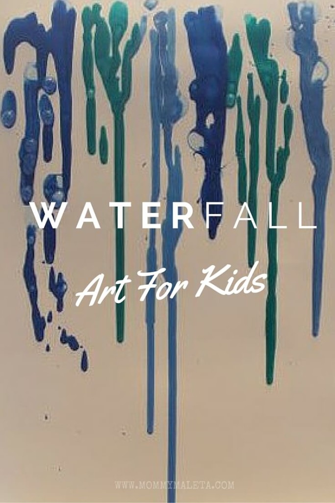 Waterfall Art Project For Kids - MommyMaleta