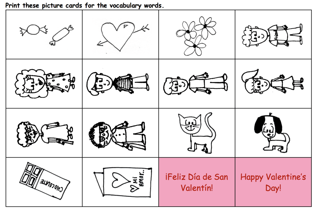 valentine coloring pages spanish - photo #13