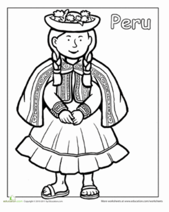 Peru Coloring Page