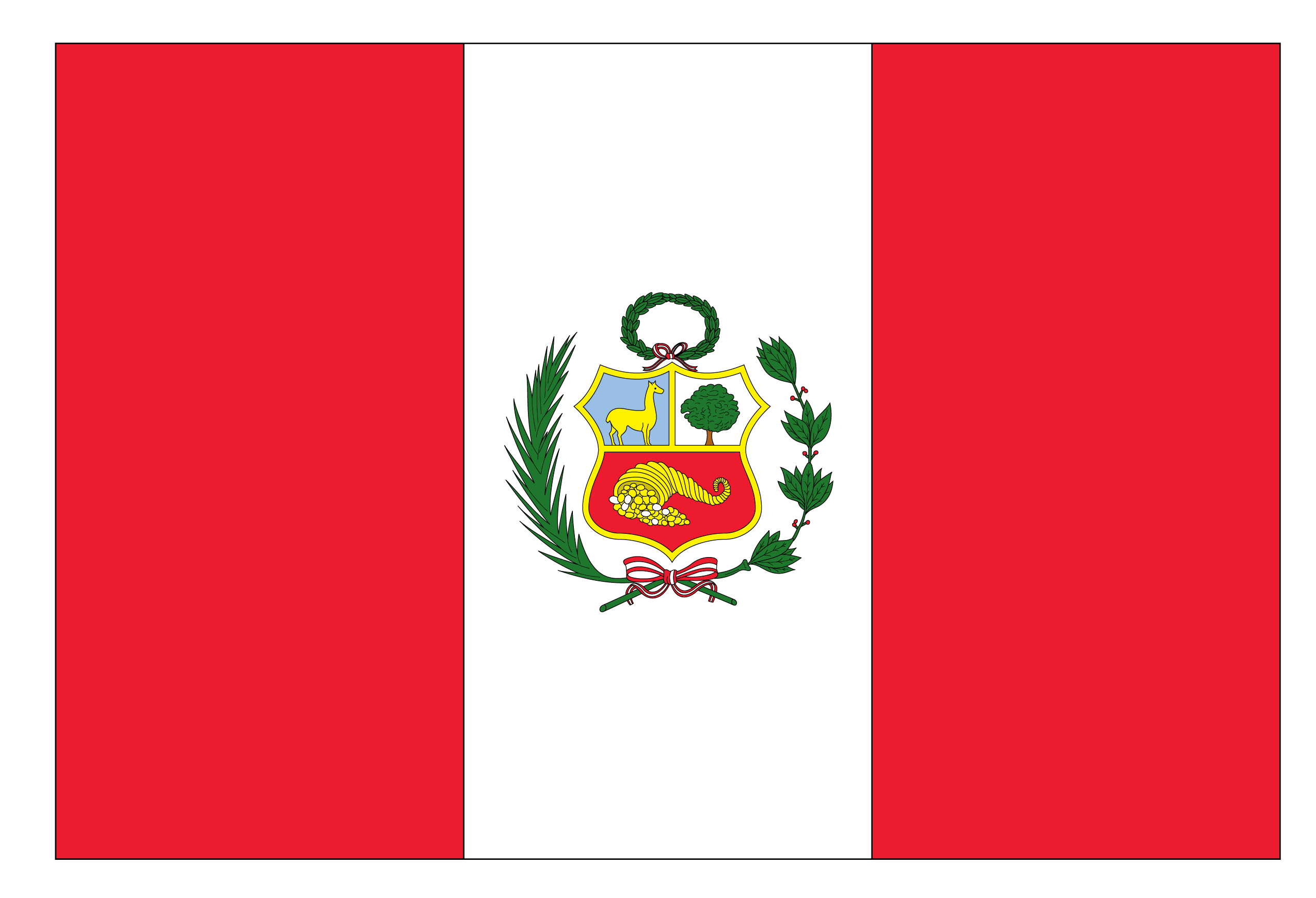 Printable Peru Flag - Printable Blank World