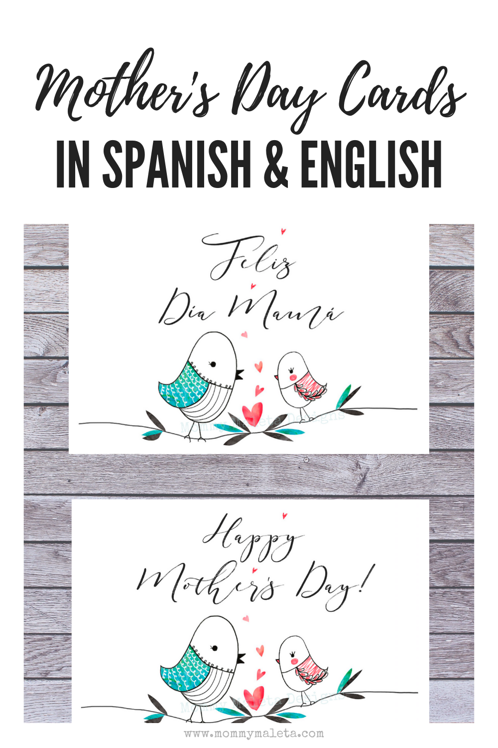 Printable Mother s Day Cards In Spanish And English MommyMaleta